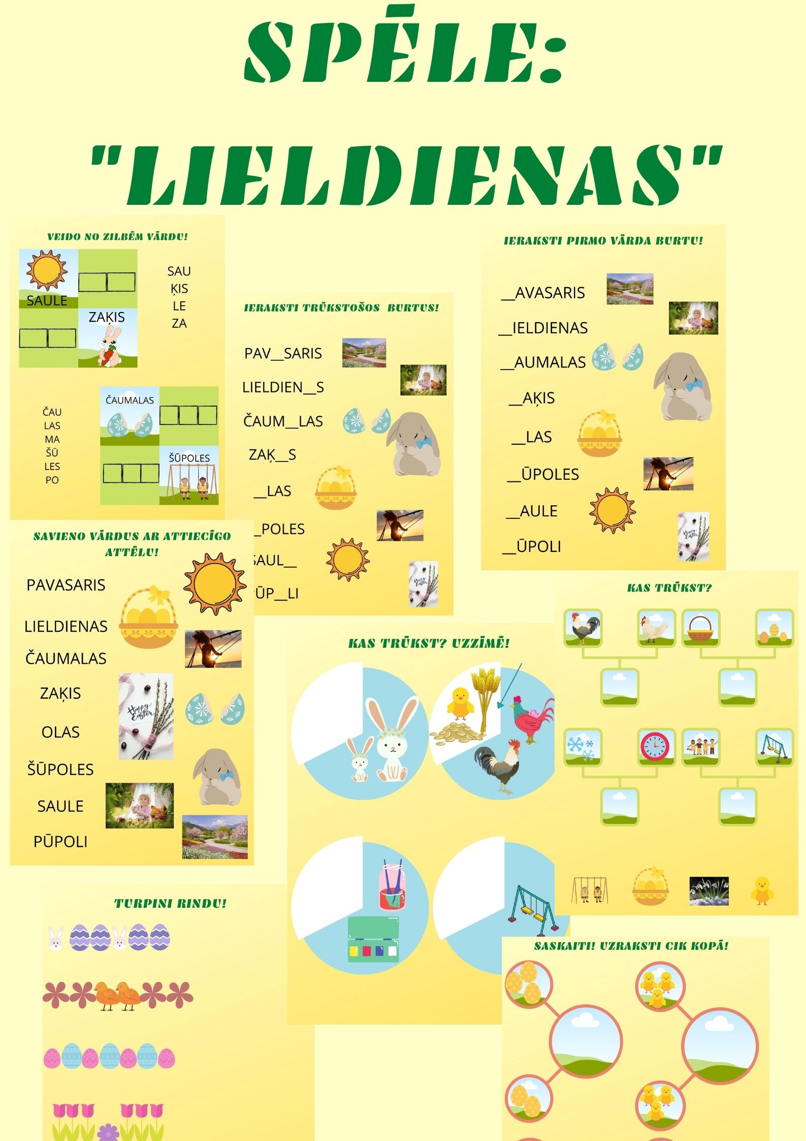 Spēle – “Lieldienas” – Mācību materiāli