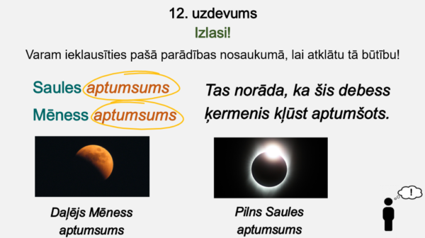 Saules un Mēness ietekme uz Zemes procesiem (4.- 5. kl.)