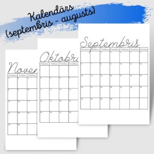 Kalendārs (septembris – augusts)