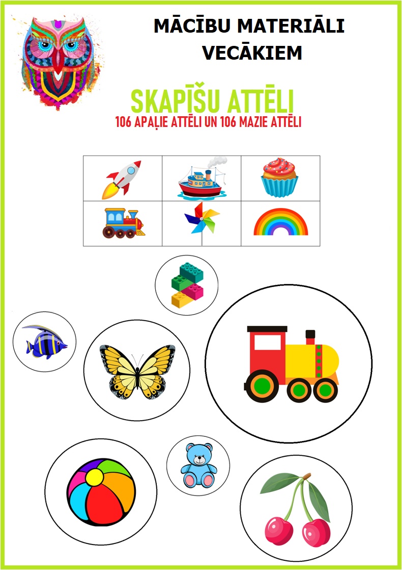 Atpazīšanas attēli – SKAPĪŠU ATTĒLI PIRMSSKOLAI - Mācību materiāli