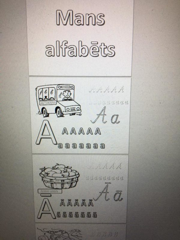 Mans alfabēts -darba lapas