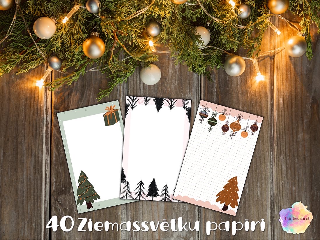 40 Ziemassvētku papīri - Mācību materiāli