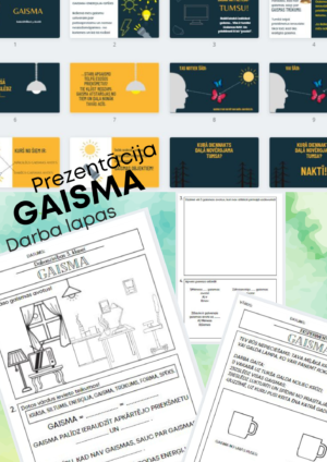 GAISMA-Dabaszinības 3. klasei! Prezentācija + darba lapas!