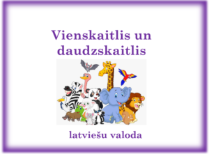 Lietvārda skaitlis – latviešu valoda 1.,2.klase
