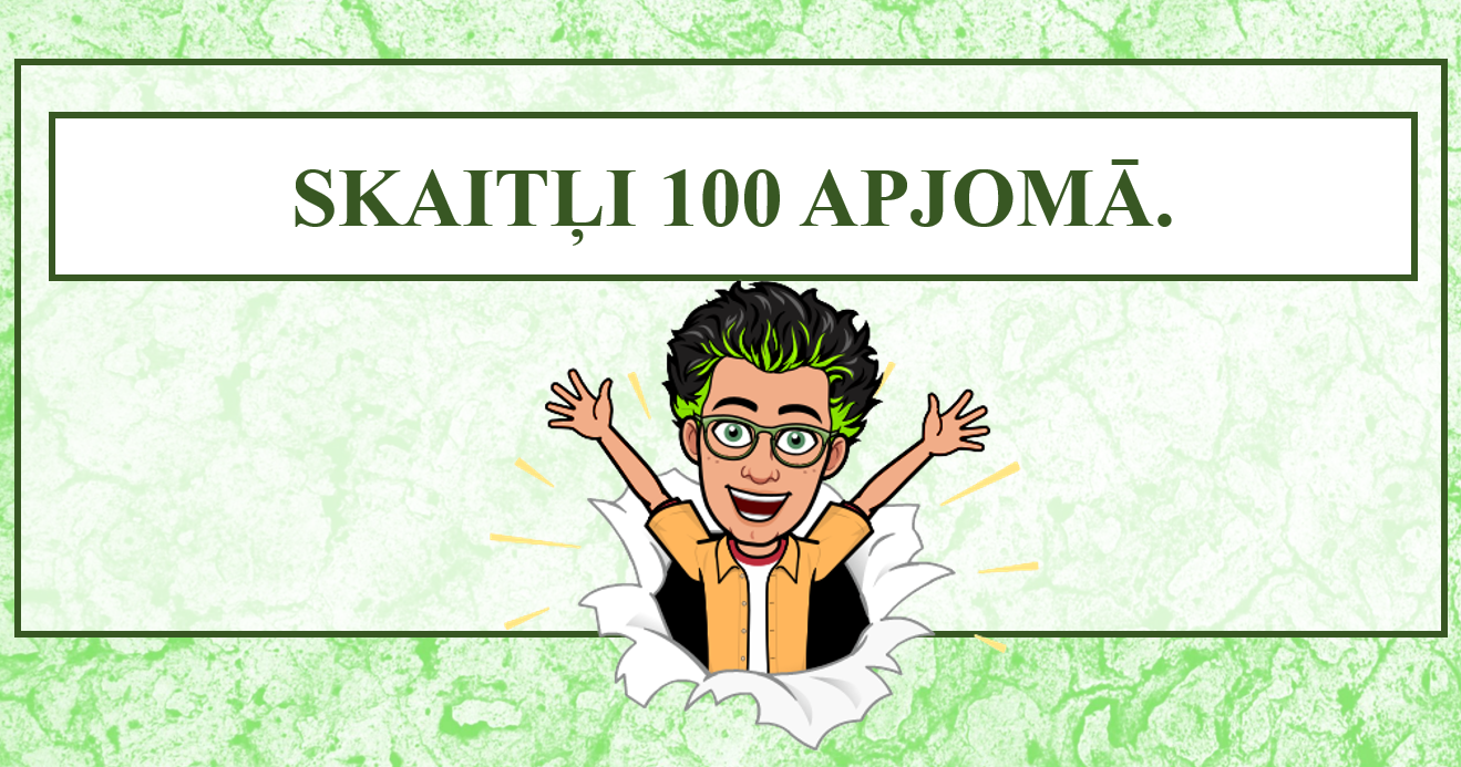 Simta kvadrāts – desmiti un vieni. – Mācību materiāli