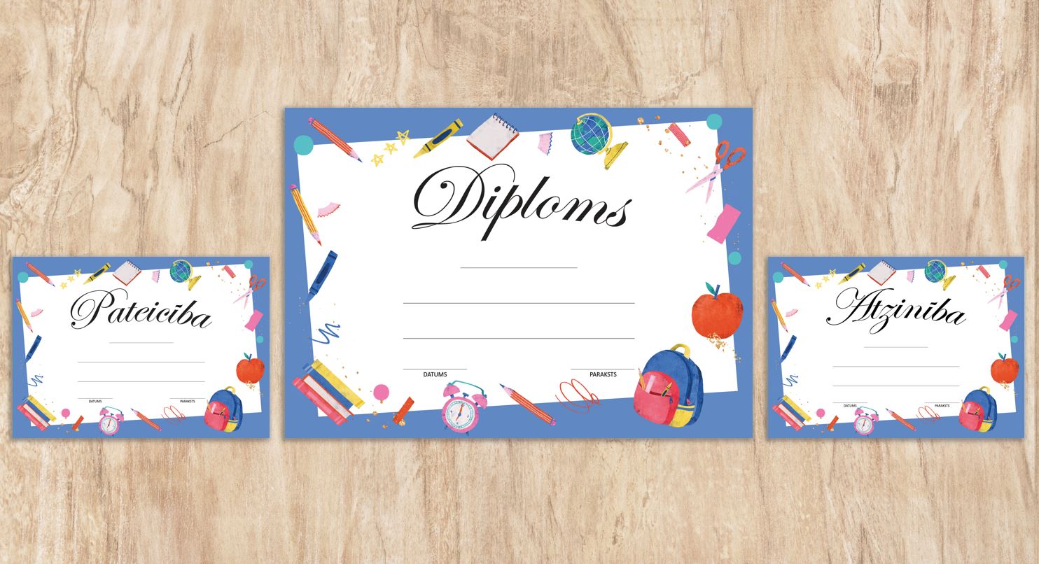 Diploms Raksts Diploms. Atzinība. Pateicība. 🌻 - Mācību materiāli