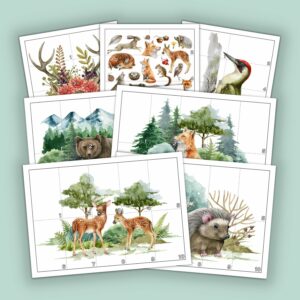 Dzīvnieku puzles – 1-10 (10 puzles)