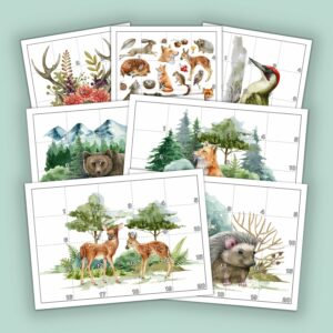 Dzīvnieku puzles – 1-20 (10 puzles)