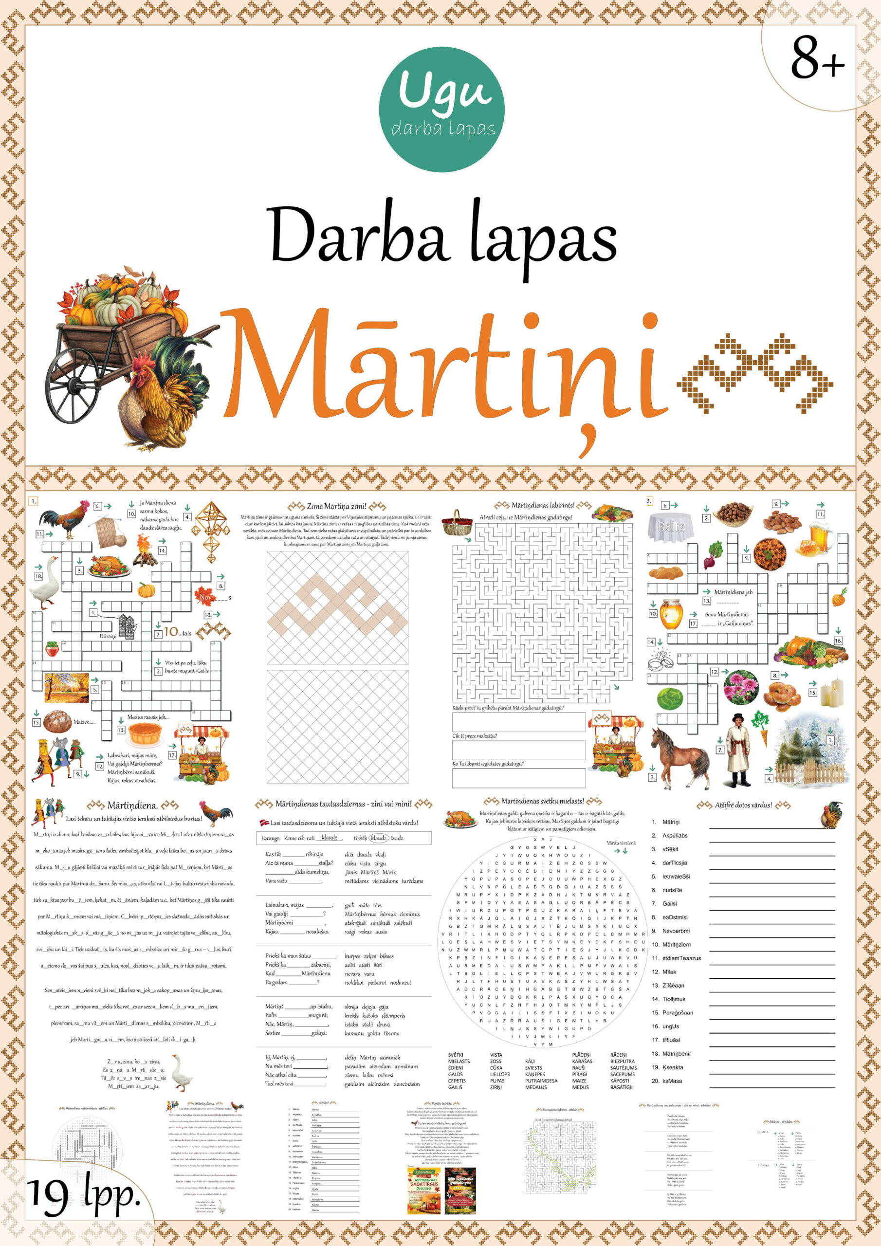 Darba lapas «Mārtiņi», 8+ 🐓