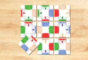 Kvadrātu puzle: sveču krāsu savienošanas spēle