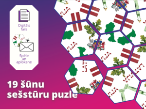 19 šūnu sešstūru puzle: Latvijas simboli