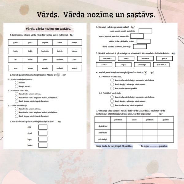 PD. Vārds. Vārda nozīme un sastāvs.