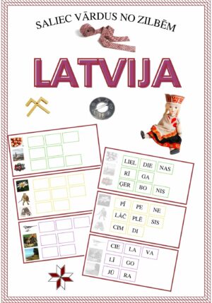 Saliec vārdus no zilbēm “Latvija”
