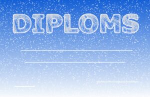 Diploms ziemas/Ziemassvētku tematikā