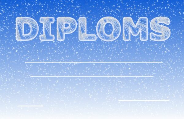 Diploms ziemas/Ziemassvētku tematikā