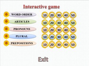 Interactive game. 3.-5. klasei, ENG