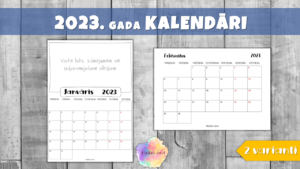 Kalendārs 2023. gadam – 2 veidi