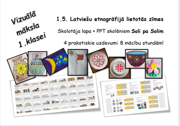 1.5. Latviešu etnogrāfijā lietotās zīmes. Komplekts. 1.5. Latviešu etnogrāfijā lietotās zīmes. Komplekts.