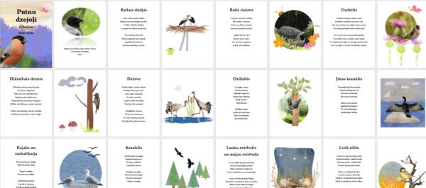 Putnu dzejoļi bērniem. (Oriģināldzejoļi + ilustrācijas)