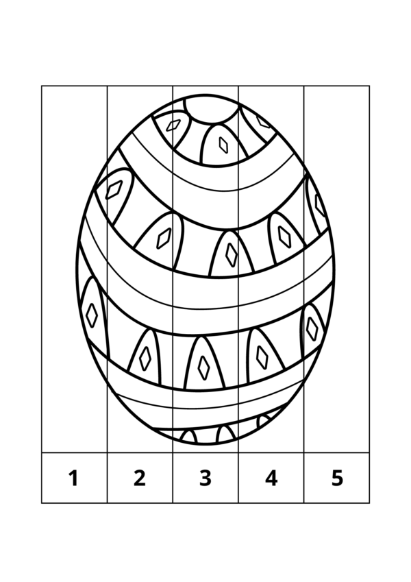 Lieldienu puzles + izkrāso, izgriez salīmē puzles (no 1 – 5)