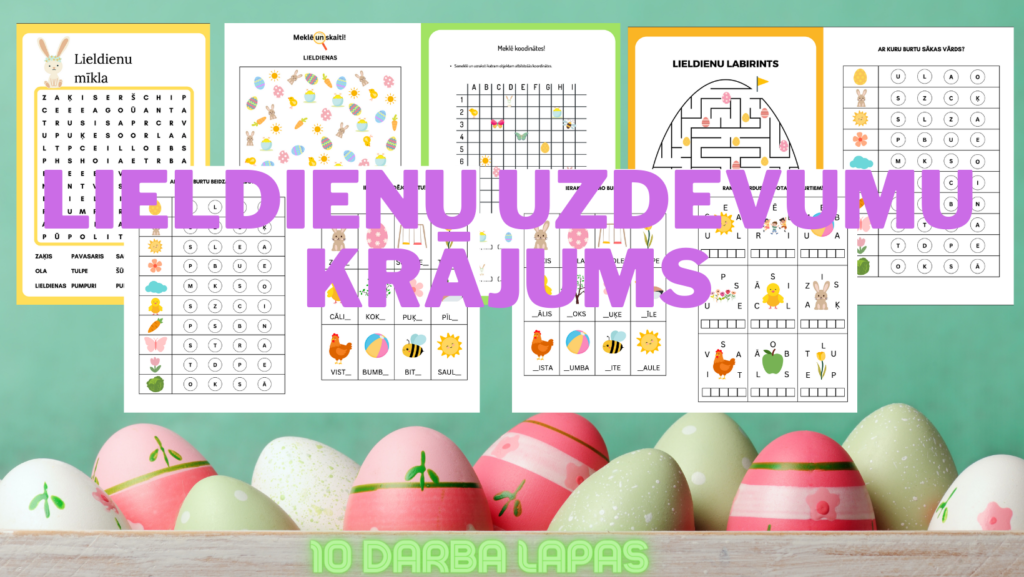 Lieldienu uzdevumi lasīšanai, rakstīšanai un fonoloģijai – Mācību materiāli