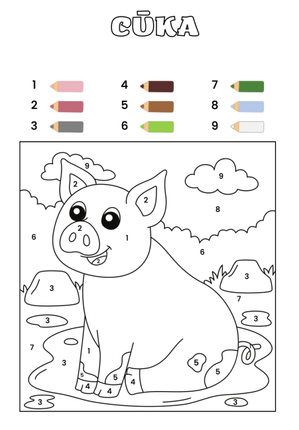 Krāsojamā grāmatiņa- Dzīvnieki lauku sētā!