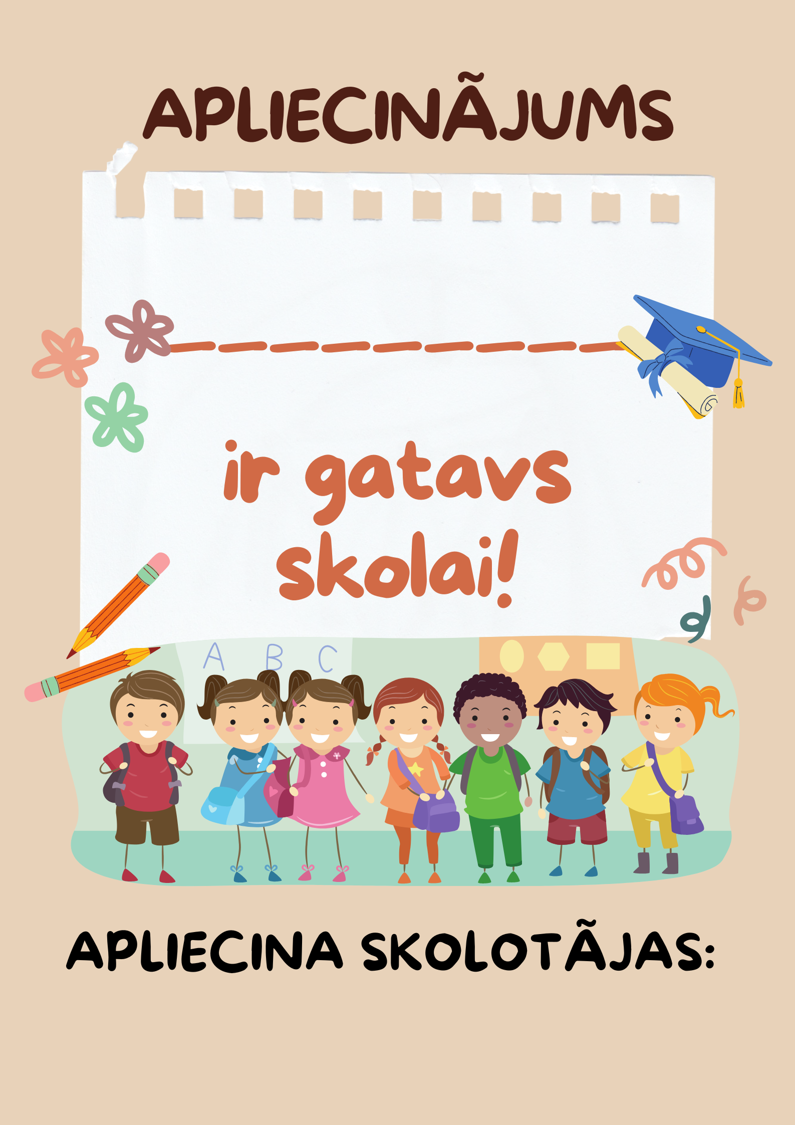 Apliecinājums par pirmsskolas beigšanu – Mācību materiāli