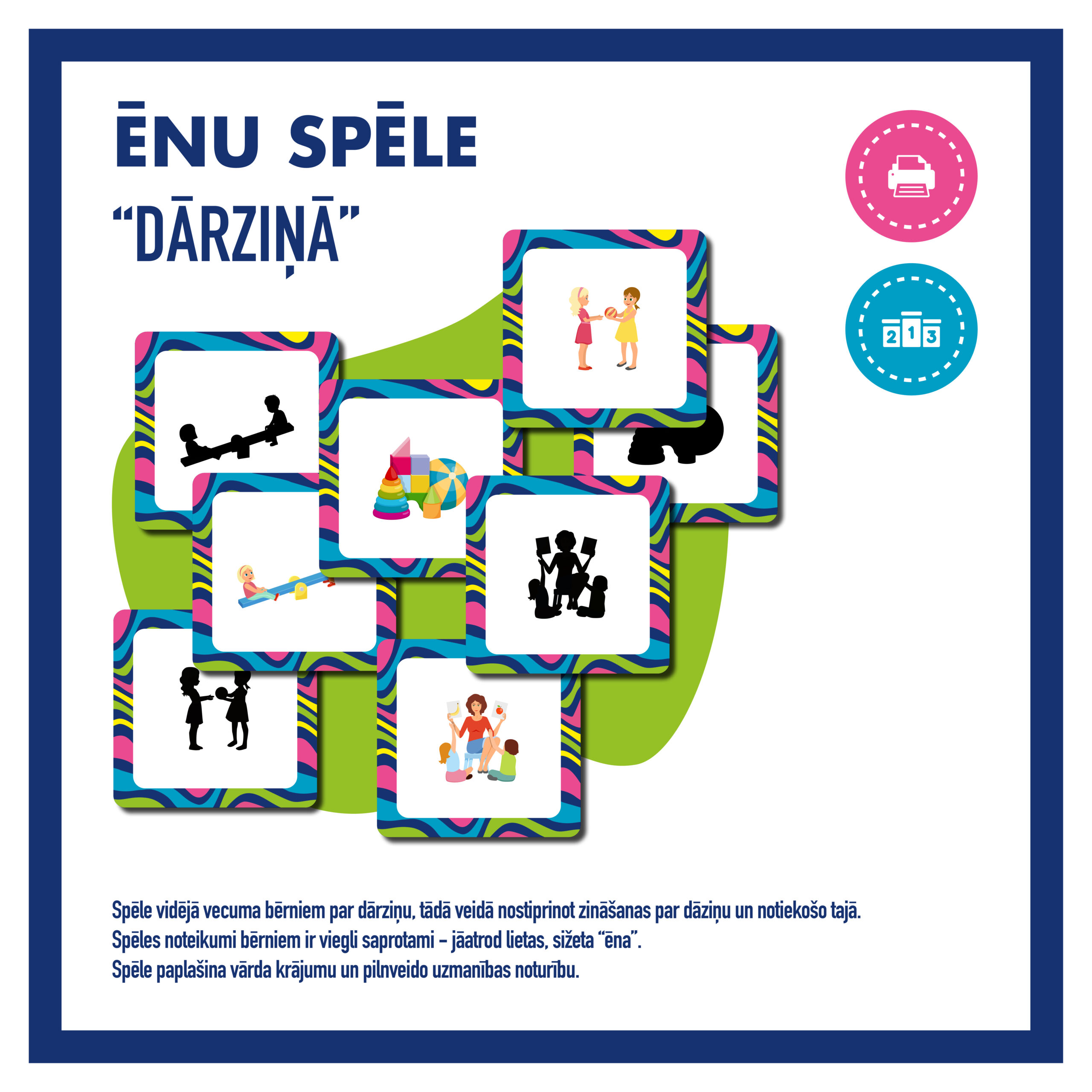 Ēnu spēle “DĀRZIŅĀ” – bērnudārzs, rotaļas