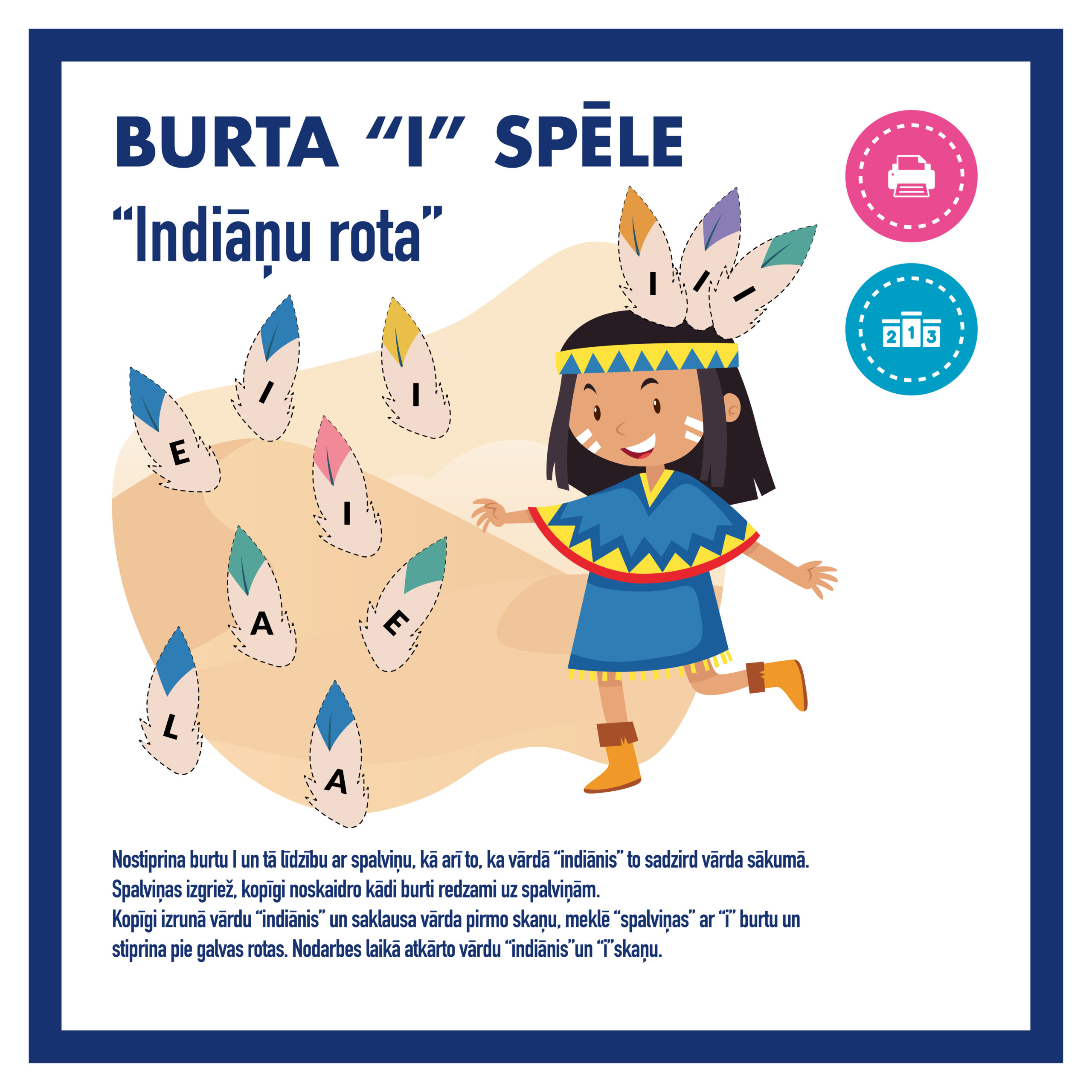 Burti – “INDIĀŅU ROTA” – burts I, Ī