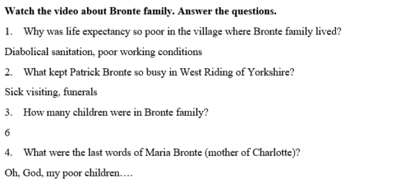 Jautājumi par Brontē māsām