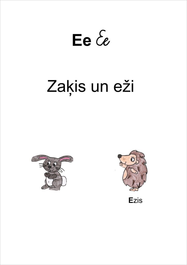 Pasaku alfabēts – E – Zaķis un eži