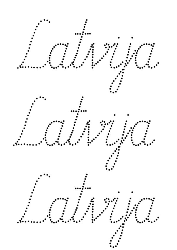 Vārds Latvija sākas ar burtu L.