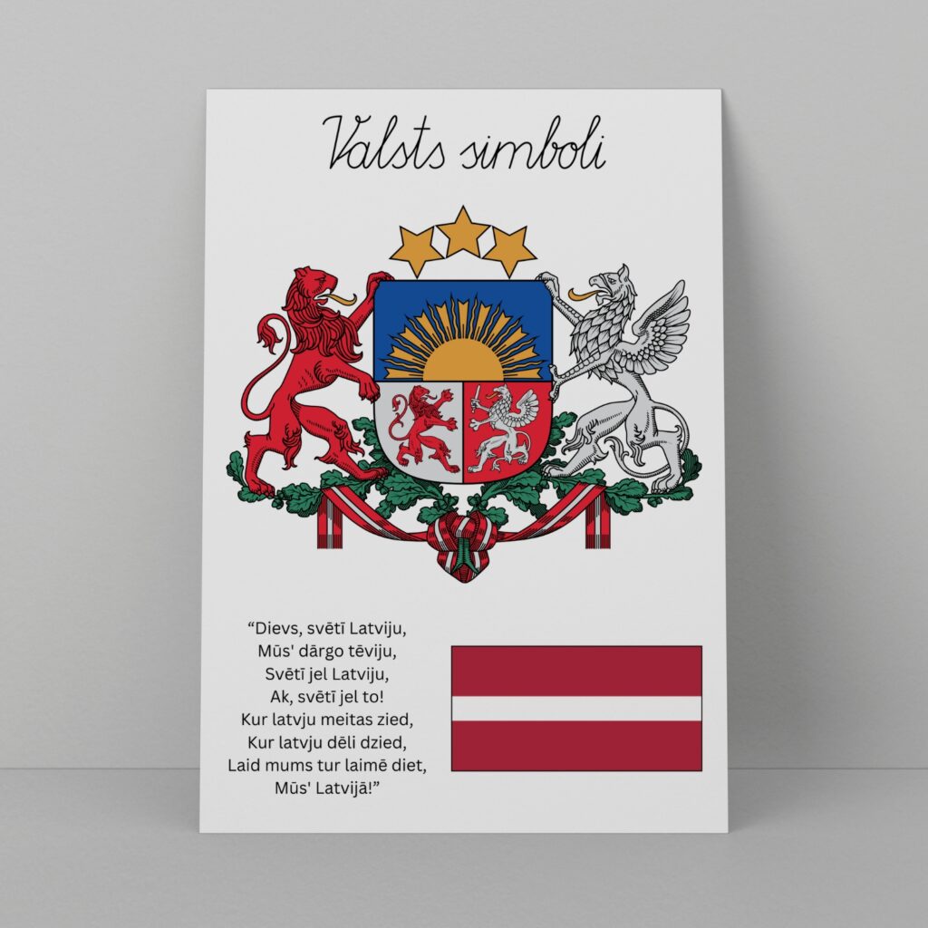 Latvijas valsts simboli – Mācību materiāli