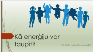 2.2. Kāpēc nepieciešama enerģija?  Kā enerģiju var taupīt?