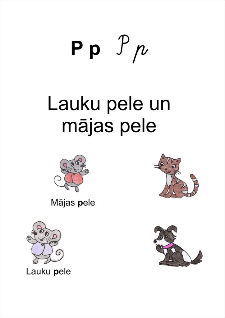 Pasaku alfabēts – P – mājas pele un lauku pele
