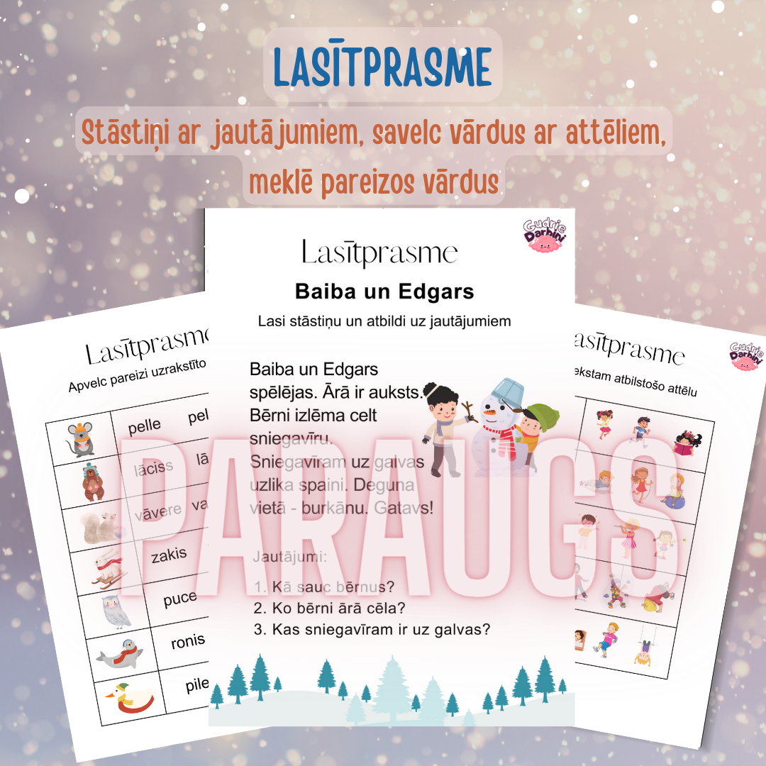 Lasītprasme #2 (10lpp ziemas un pavasara tematika)