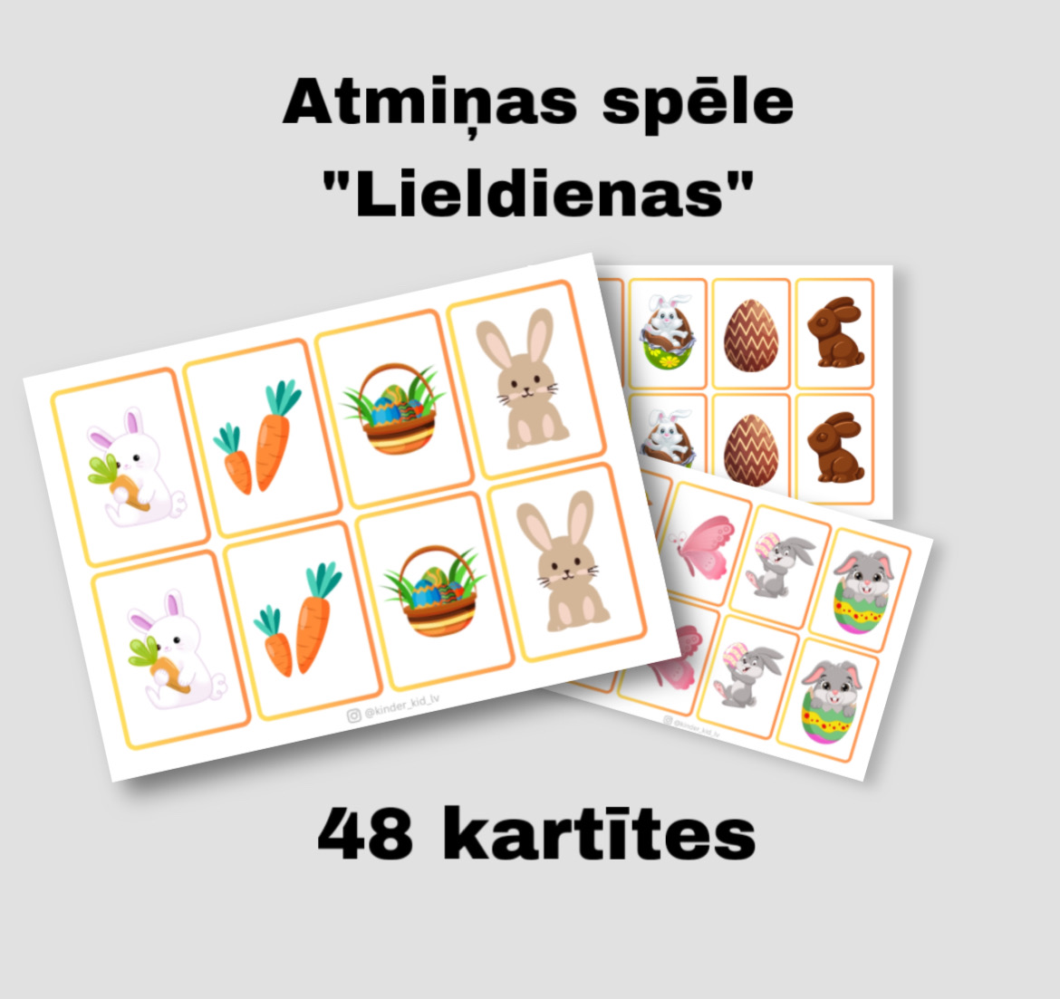 Atmiņas spēle “Lieldienas”, – Mācību materiāli