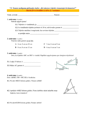 7.5. TND: Kā raksturo trijstūri, izmantojot tā elementus?