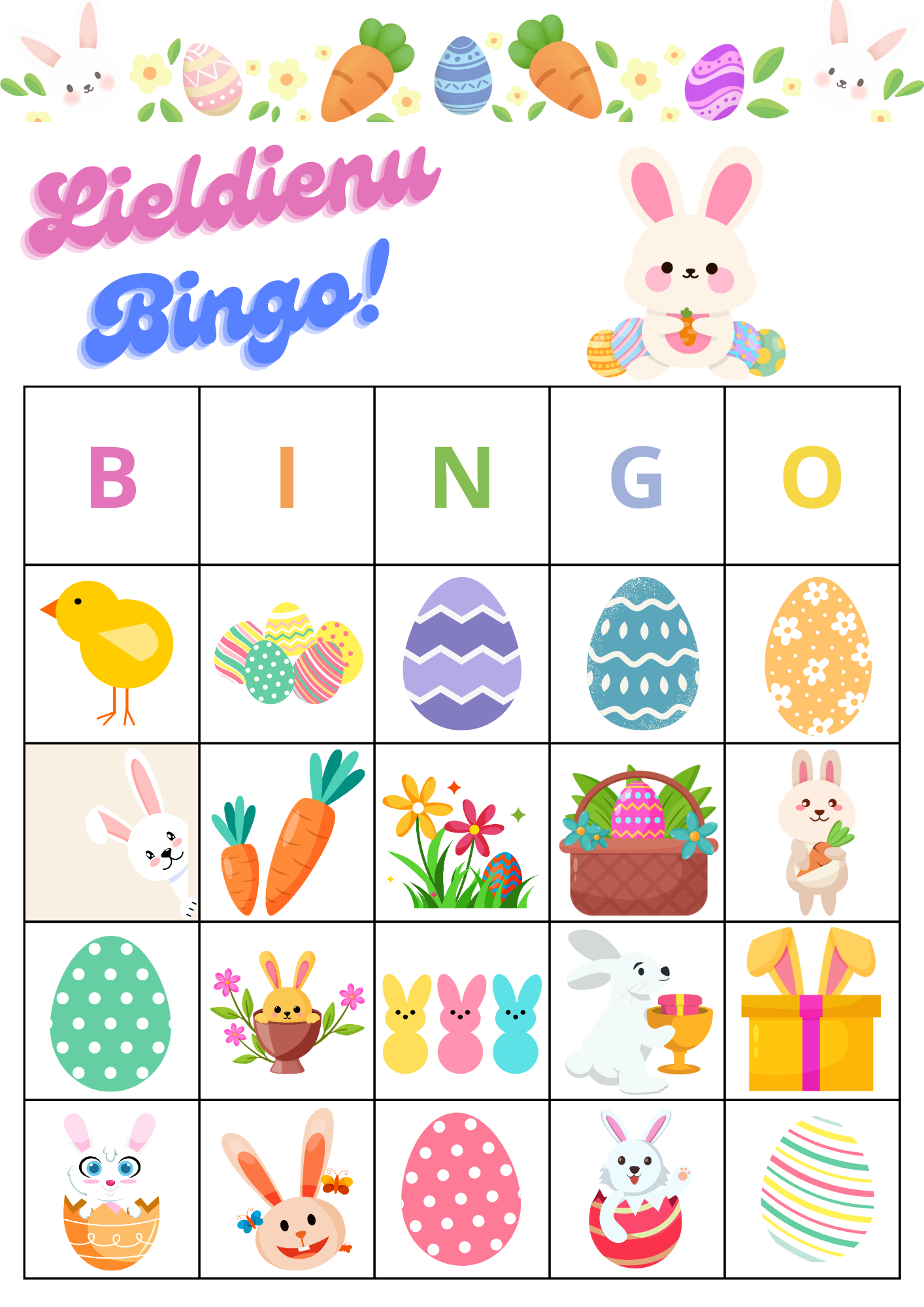 SPĒLE “LIELDIENAS BINGO.” – Mācību materiāli