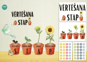 Sienas dekors – STAP apguves līmeņi, 11 sagataves A4 formātā