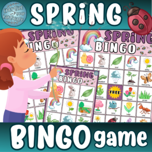 Spring Season Vocabulary BINGO Game