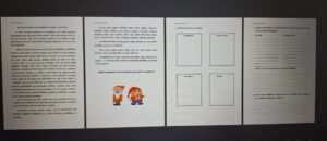 Didaktiska pasaka “Kā lietvārds ar darbības vārdu lielījās”.