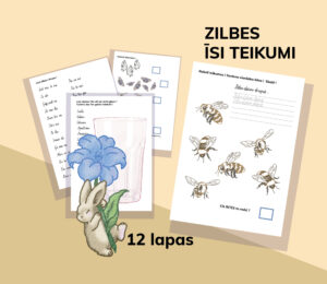 dažādi uzdevumi, VASARA, ĪSI TEIKUMI, zilbes, griez, līmē