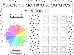 Pulksteņu domino sagataves + atgādne