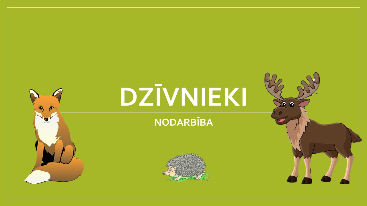 Interaktīva prezentācija ar animācijām par dzīvniekiem - Mācību materiāli