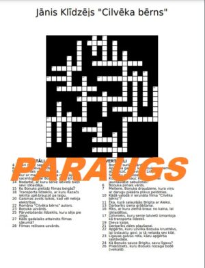 J.Klīdzējs “Cilvēka bērns” krustvārdu mīkla