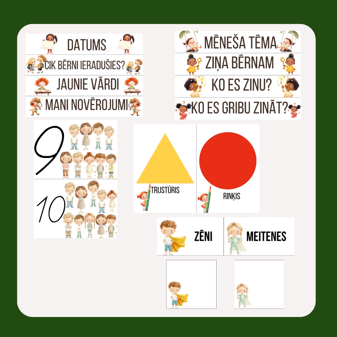 Runājošas sienas noformējums. Bērni. - Mācību materiāli
