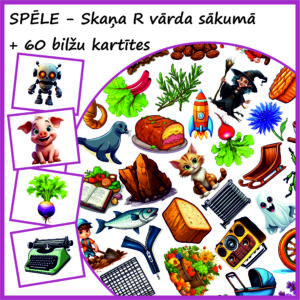 SPĒLE – Skaņa R vārda sākumā + 60 bilžu kartītes