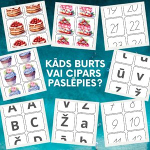 Kāds burts vai cipars paslēpies aiz kūciņām