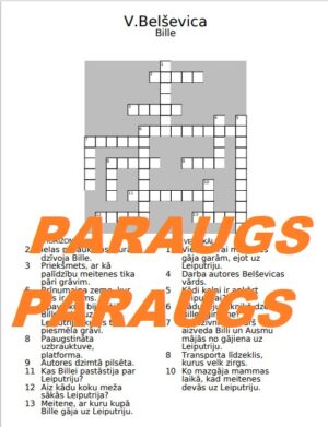 V. Belševica “Bille” krustvārdu mīkla